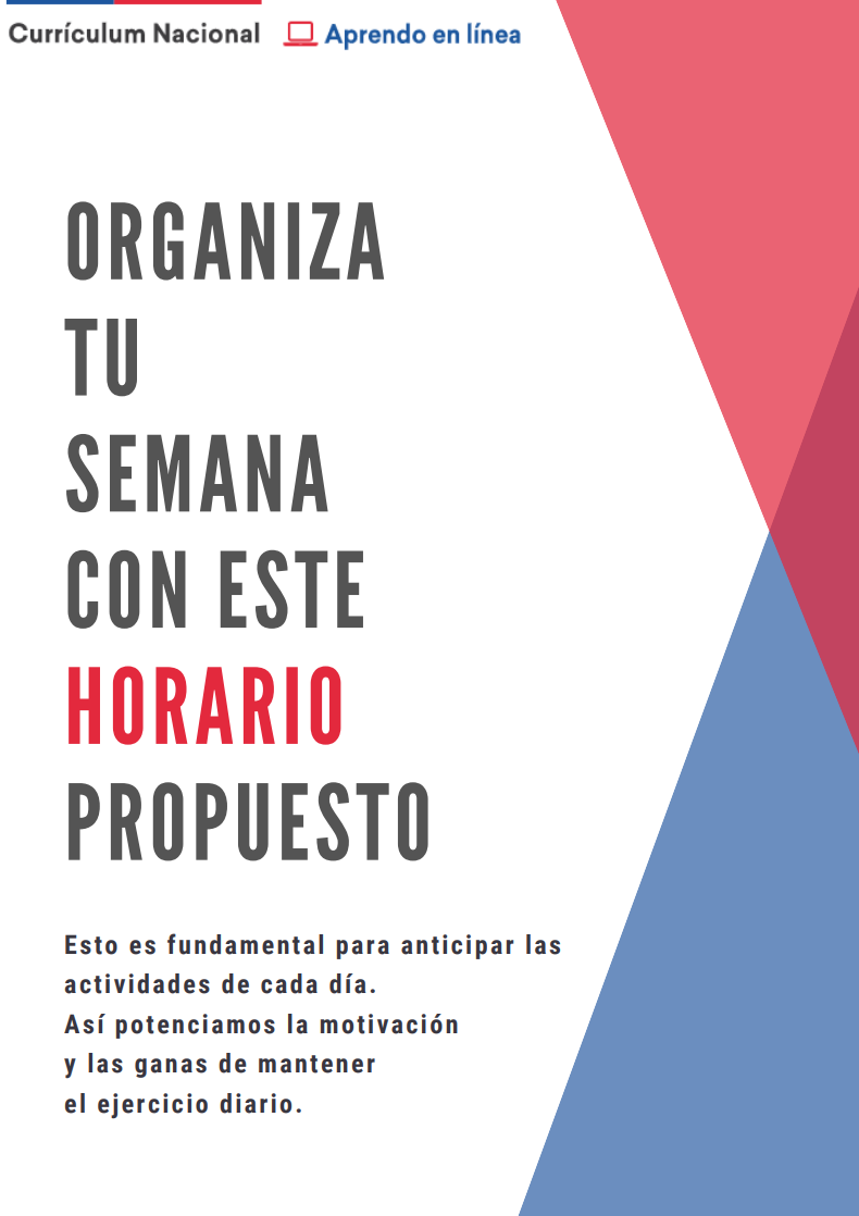 Organiza tu semana: Propuesta de horario